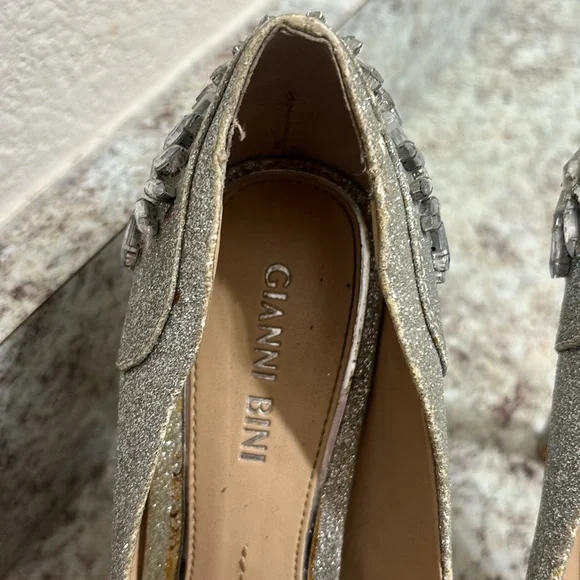 Gianni Bini Silver Embellished Heels - Picture 10 of 16